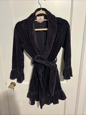 Juicy Couture navy velour robe